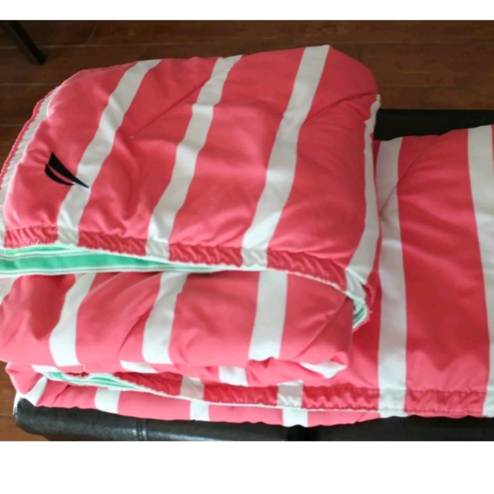 Nautica Kids‎ Nautical Pink/Peach and White Stripes